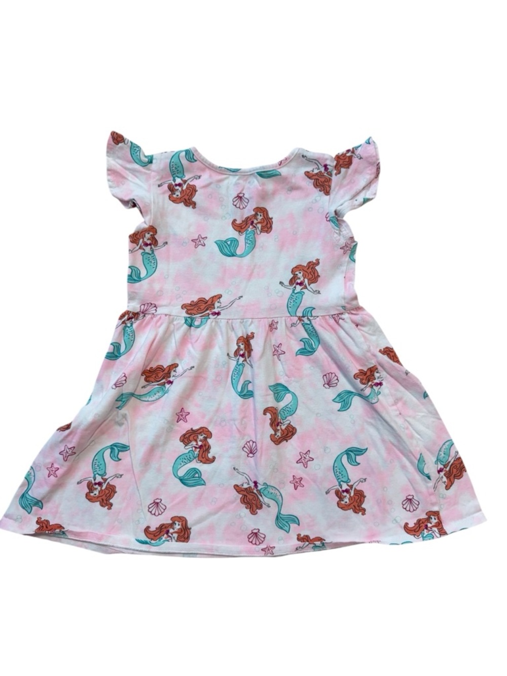 Disney Little Mermaid Ariel Dress Girls 4T Pink Toddler Jumping Beans EUC